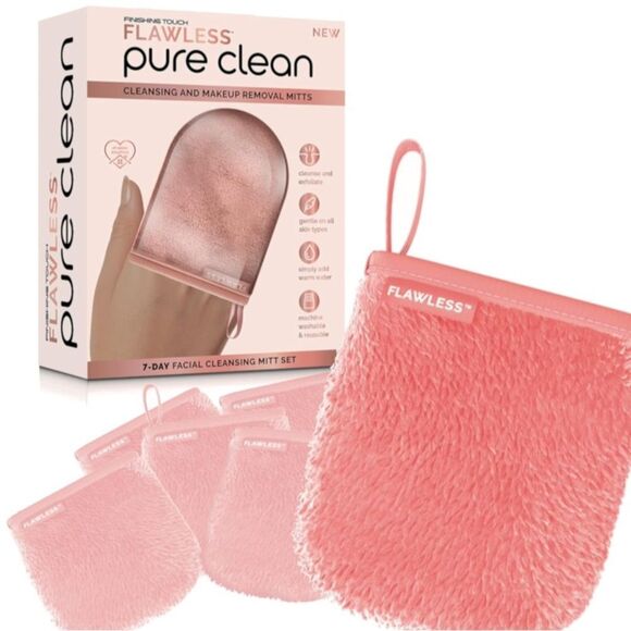 Finishing Touch Pure Clean Cleansing & Makeup Removal Mitts - Picture 3 of 7